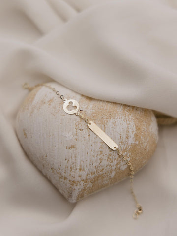 Χρυσό βραχιόλι ταυτότητα Κ14 NKJ2303.044